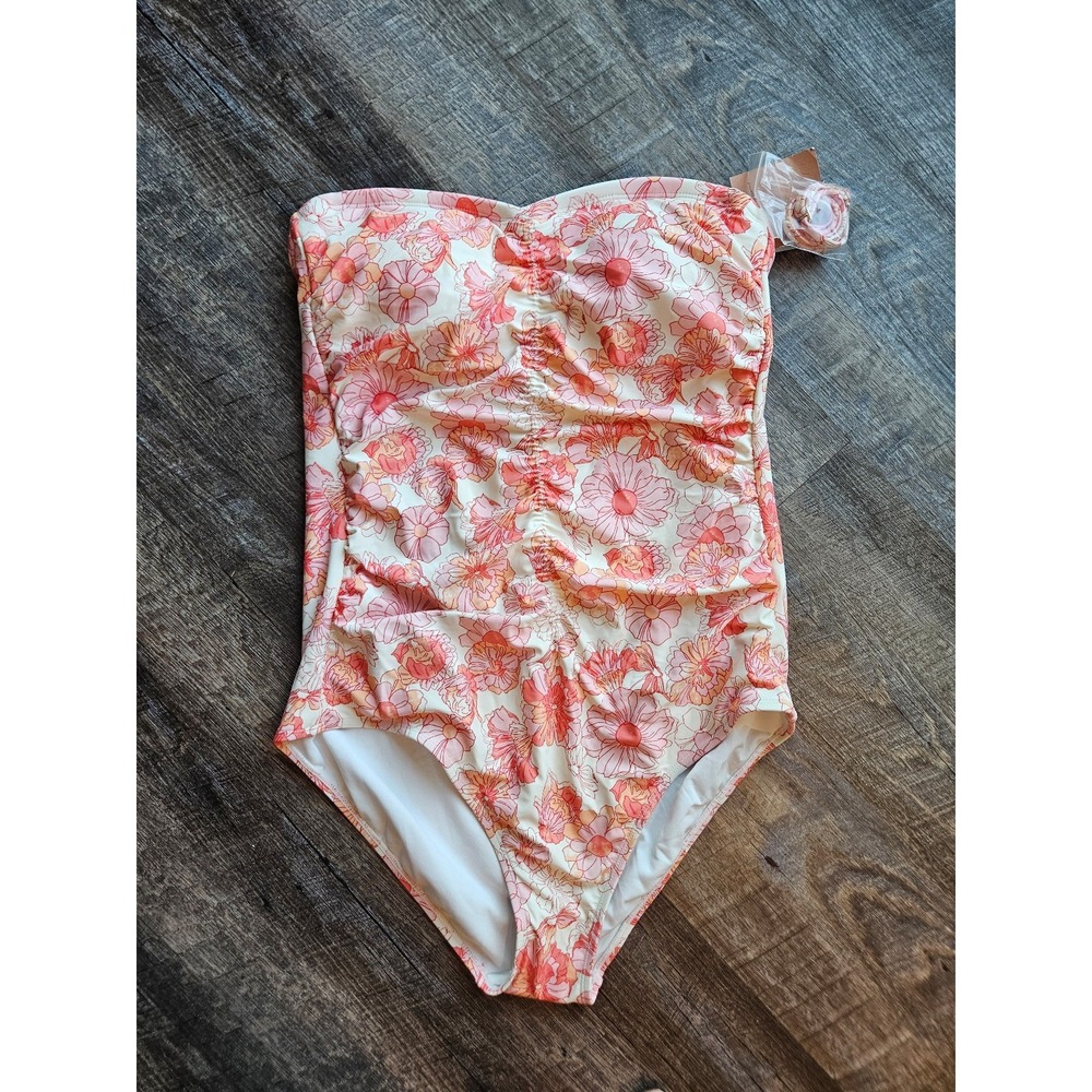 1 piece Shade and Shore size large NWT floral swimsuit tummy control